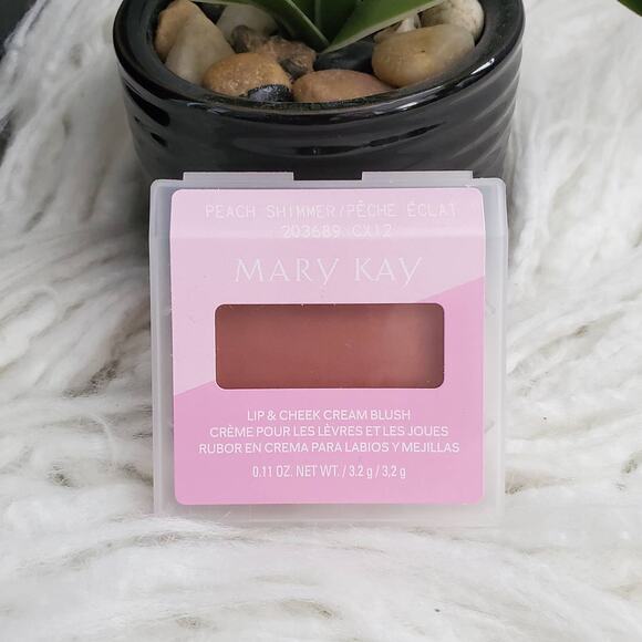 Mary Kay Peach Shimmer Lip Cheek Cream Blush - Picture 1 of 3